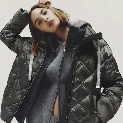Jacket in jersey-effect denim, ultramarine | Max Mara